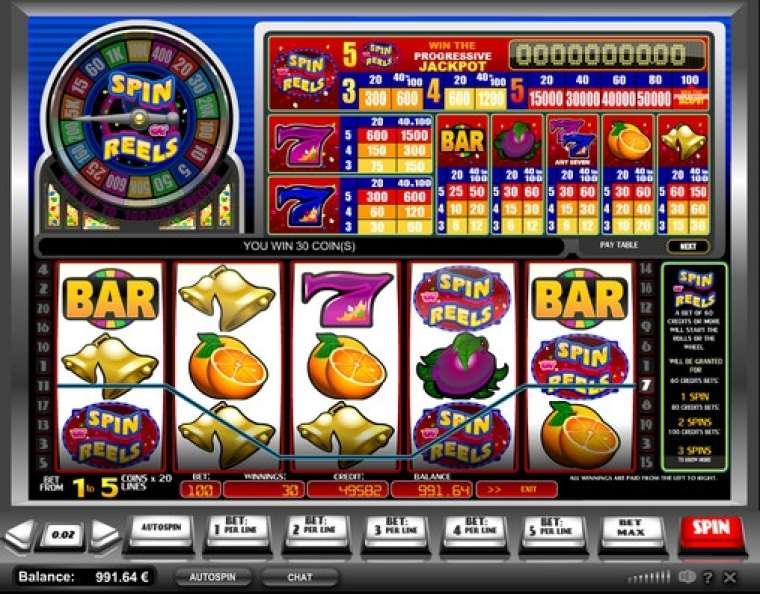 Play Spin or Reels slot CA