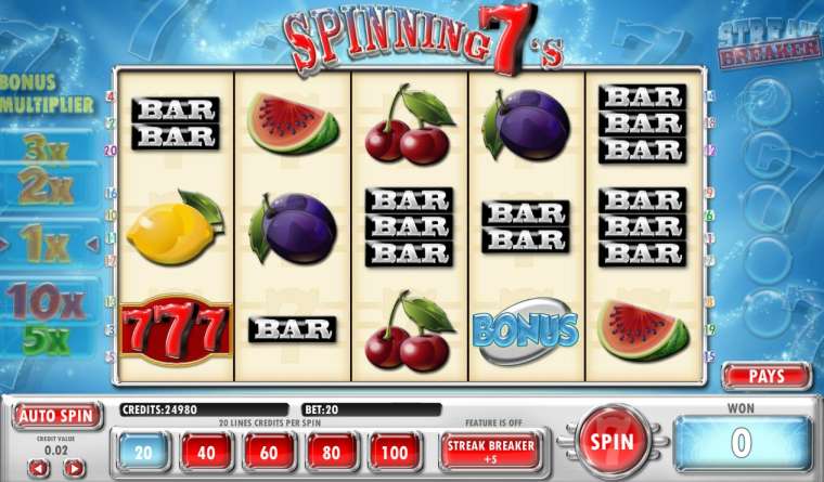 Play Spinning 7’s slot CA