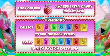 Sweet as Candy Prize Lines: Free spins and/or respins