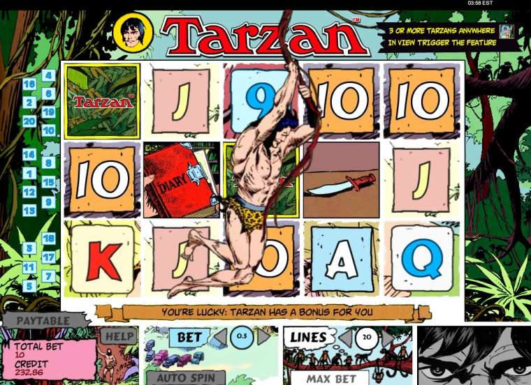 Play Tarzan slot CA