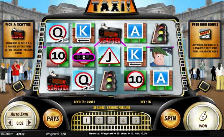 Play Taxi slot CA