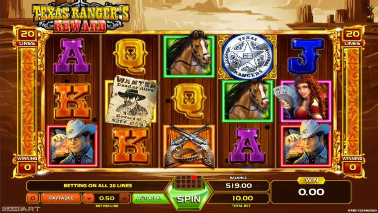 Play Texas Ranger’s Reward slot CA