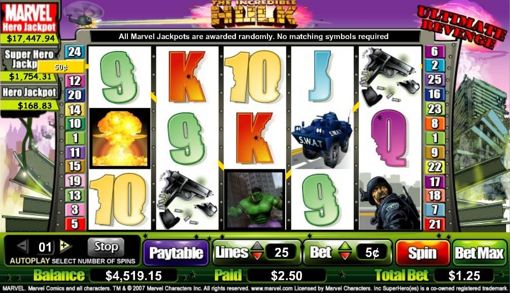 The Incredible Hulk: Ultimate Revenge slot