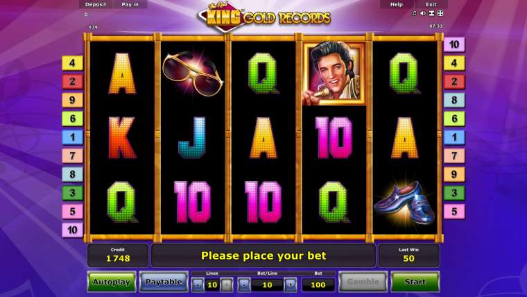 Play The Real King Gold Records slot CA