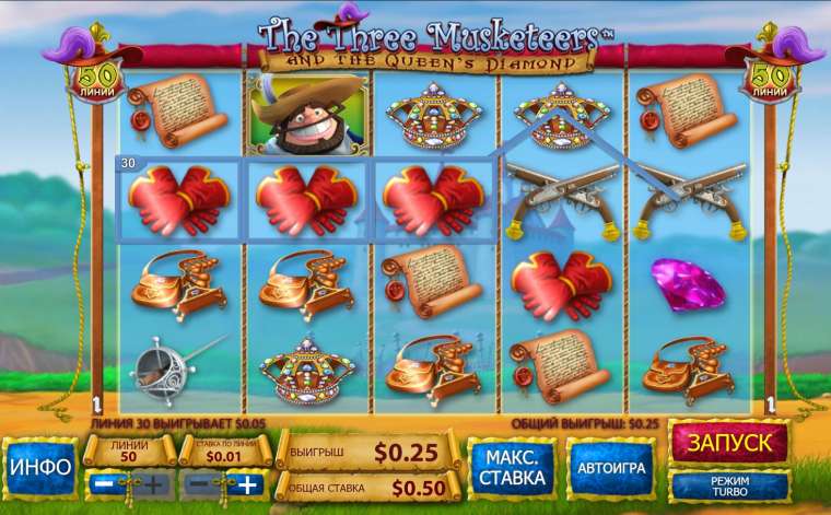 Play The Three Musketeers and the Queen’s Diamond slot CA