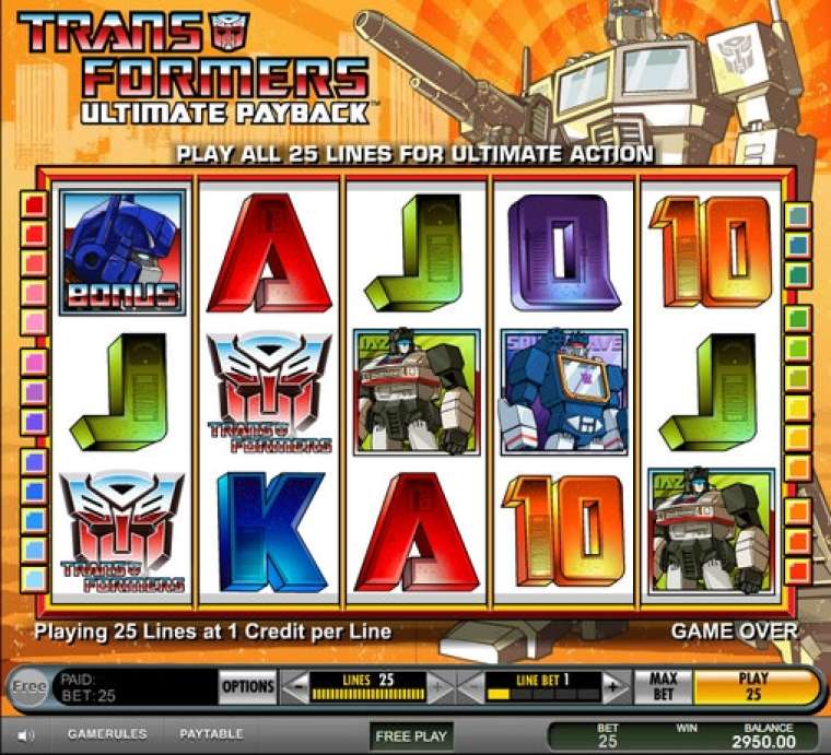 Play Transformers: Ultimate Payback slot CA