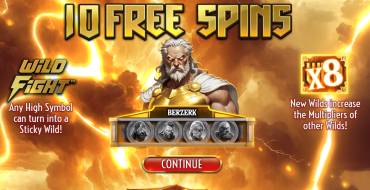 Vikings Go To Olympus WildFigh RushingWilds: Free spins and/or respins