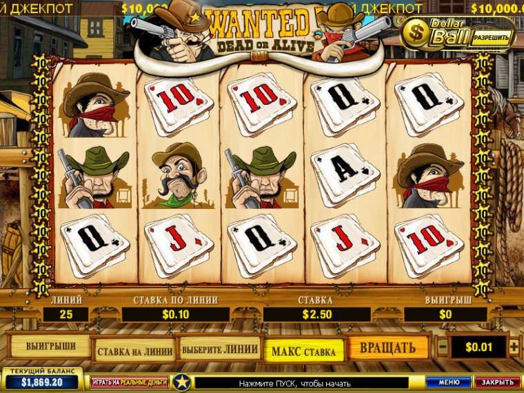 Play Wanted Dead or Alive slot CA