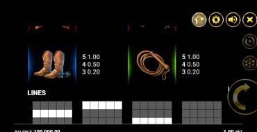 Western Gold: Payout table