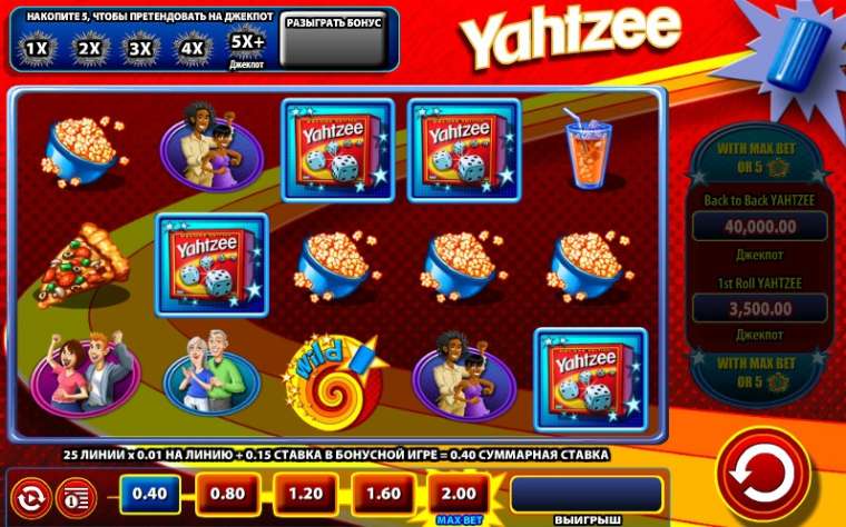 Play Yahtzee slot CA