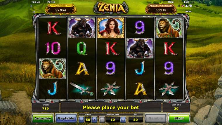 Play Zenia: Queen of War slot CA
