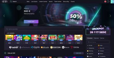 50 FS for registration at IZZI: Main Page of IZZI Casino