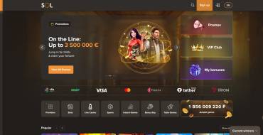 Up to 500 freespins for new SOL casino customers: Freespins and bonuses at online casino SOL