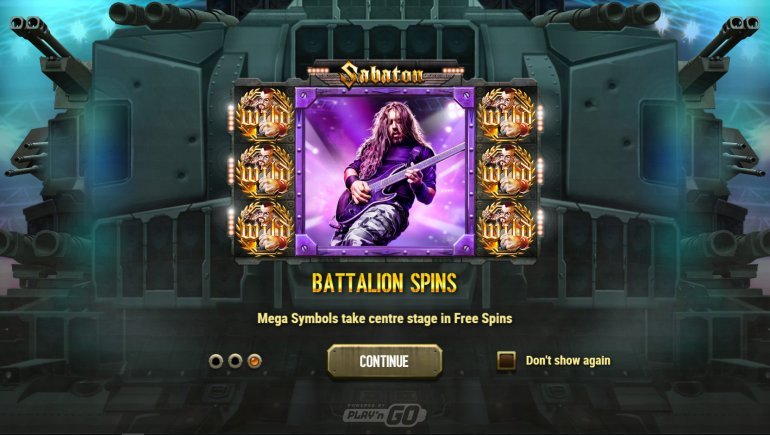 Sabaton slot by Play'n GO