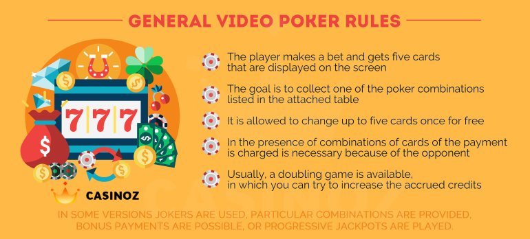 casino video poker basic rules