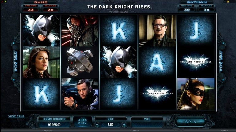 The slot machine the Dark Knight